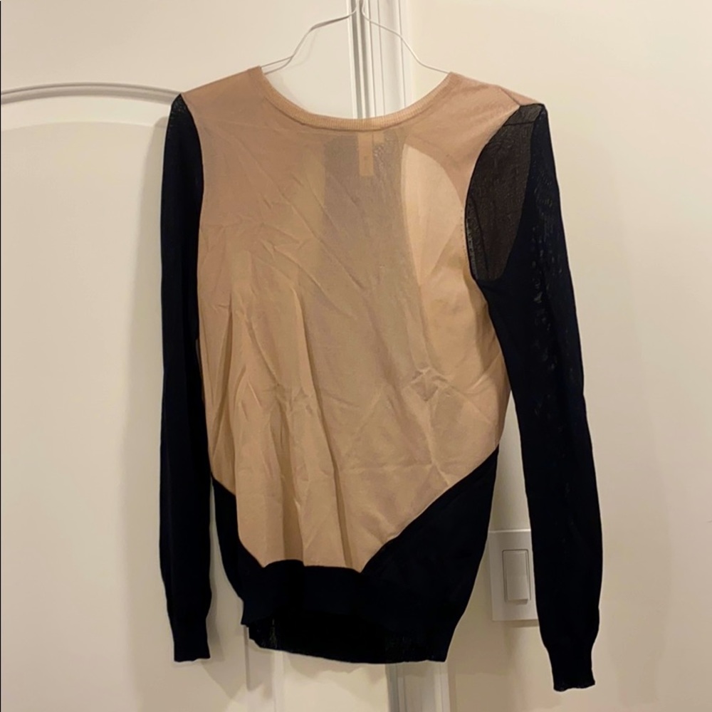 SI-IAE Tan and Black Top with Open Back Detailing